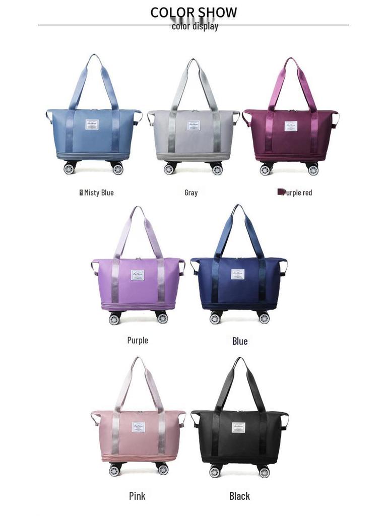 Expandable Travel Luggage: Multi-Function Bag with Wet/Dry Separation for Fitness, Sports, Maternity, and More