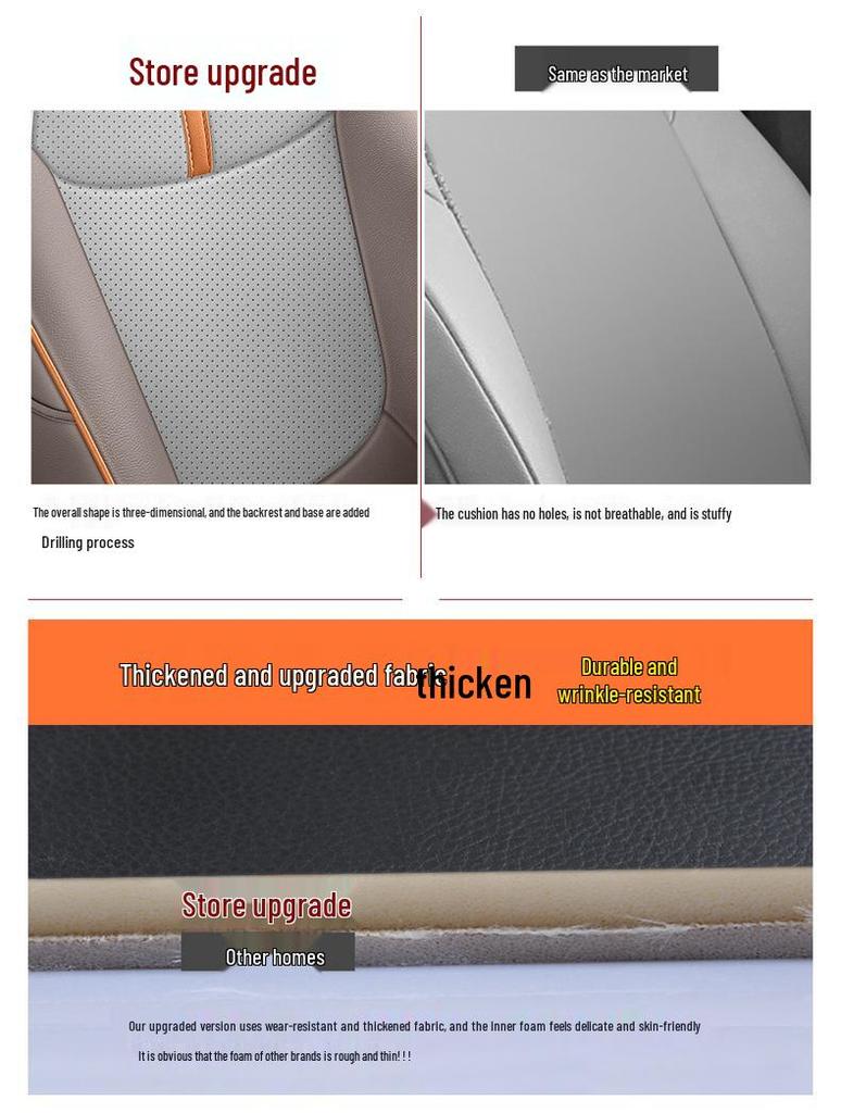 Avalon Universal Leder Autositzbezug für Vier Jahreszeiten - Vollständige Umhüllung, Fünf-Sitzkissen