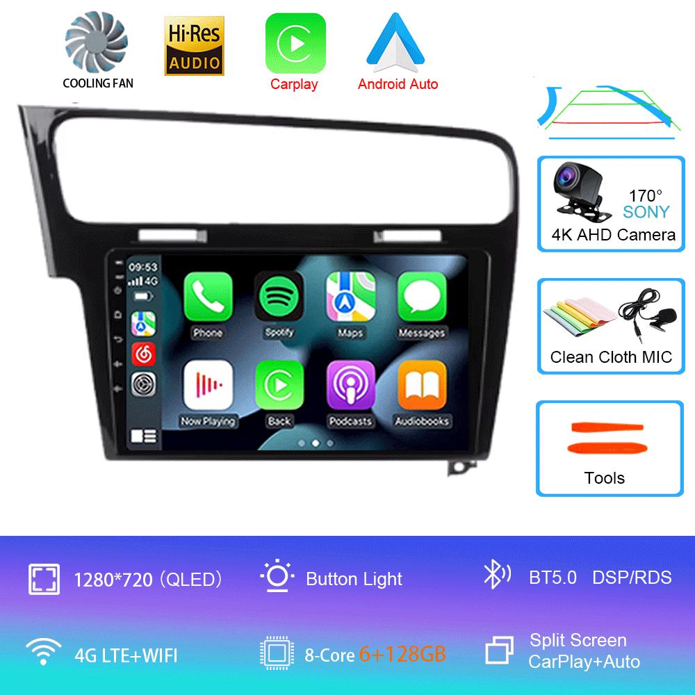 For Volkswagen VW Golf 7 MK7 GTI 2011 - 2021 Car Radio carplay screen HD Multimedia Android 14 GPS Stereo New Video Player