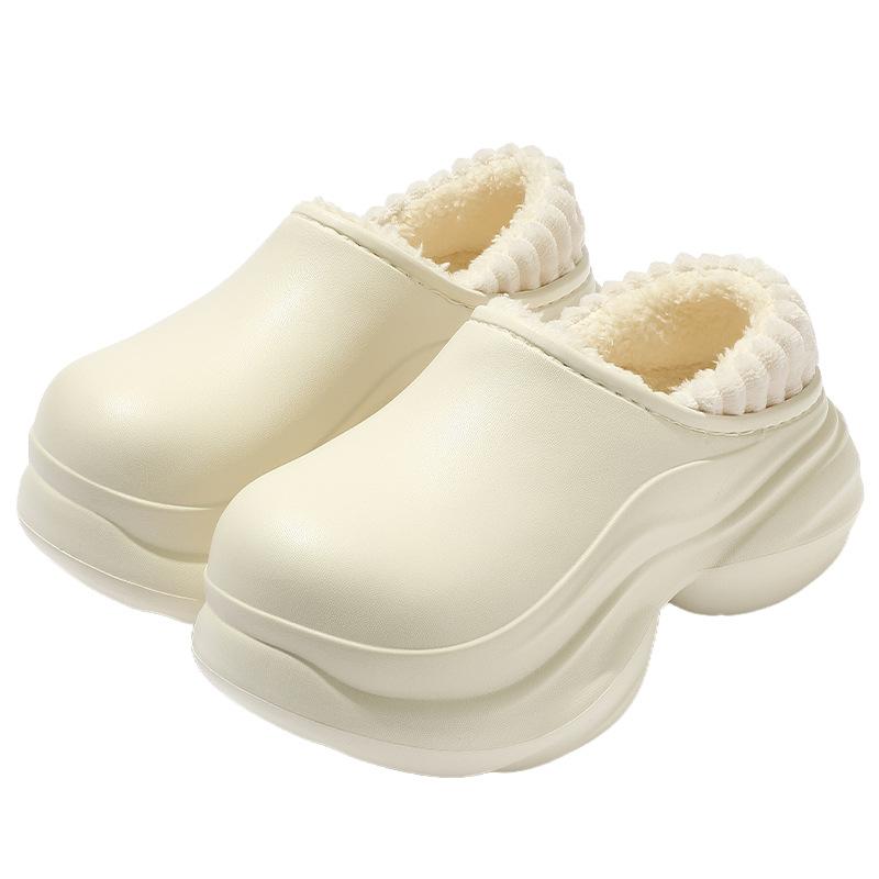 Wodoodporne bawełniane kapcie na wysokim obcasie do domu, do wewnątrz, domowe, gospodarstwa domowego, termiczna torba i pluszowy bawełniany mop