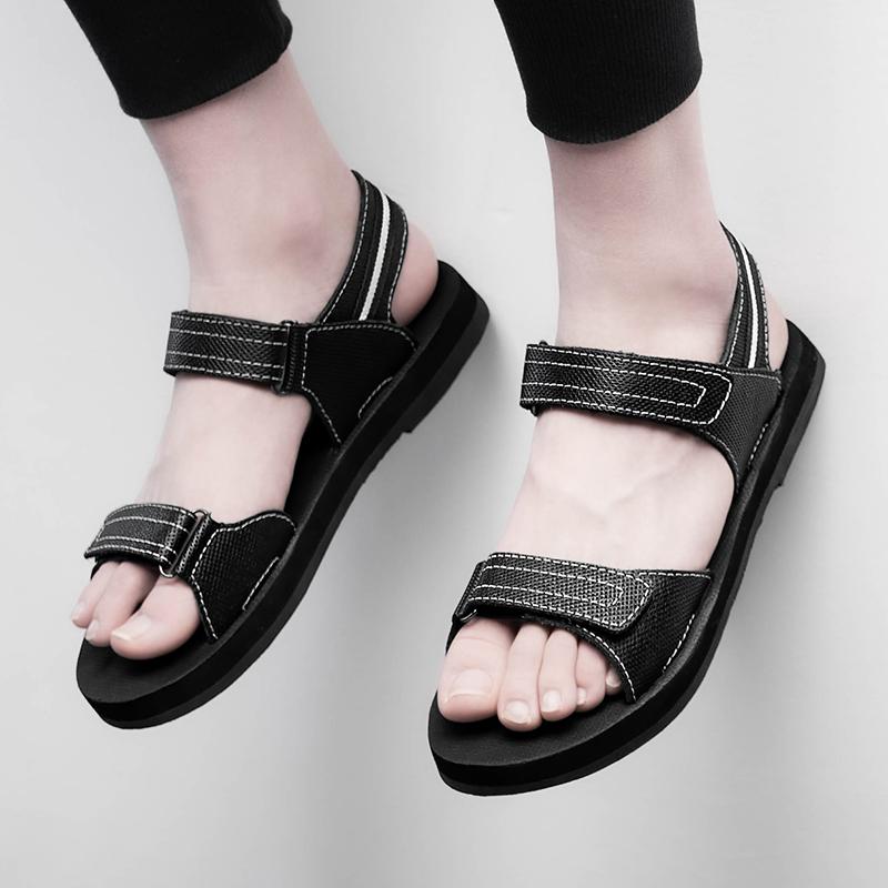 Fashion 2025 Hot Sale High Quality Leather Classics Black Summer Sandals for Men Outdoor Beach Shoes Casuals Sport Sandals Plus Size 47