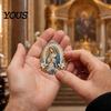 Spilla Fede Cristiana Cuore Sacro di Gesù Spilla, Cresima con Finitura Decorazione Smaltata, Gioiello Religioso Regalo per Donne Uomini Souvenir Devozionale