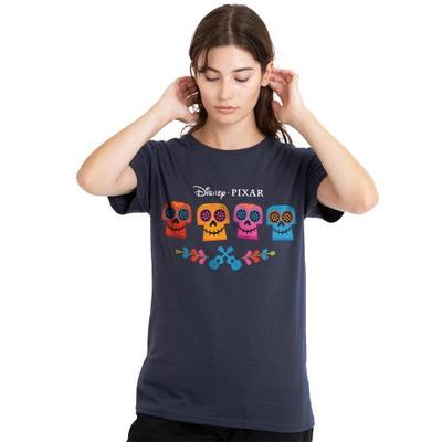 Womens/Ladies Flower Skull T-Shirt