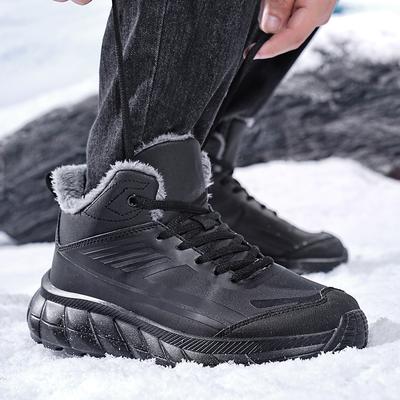 New Men Winter Snow Boots For Waterproof Leather Sneakers Super Warm Men's Boots Outdoor Male Hiking Boots Work Shoes Size 39-48
