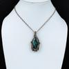 Chrysocolla Pendant Copper Wire Wrapped Pendant Handmade Designer Jewelry Real Gemstone Pendant Gift For Her Chrysocolla Copper Wire Jewelry