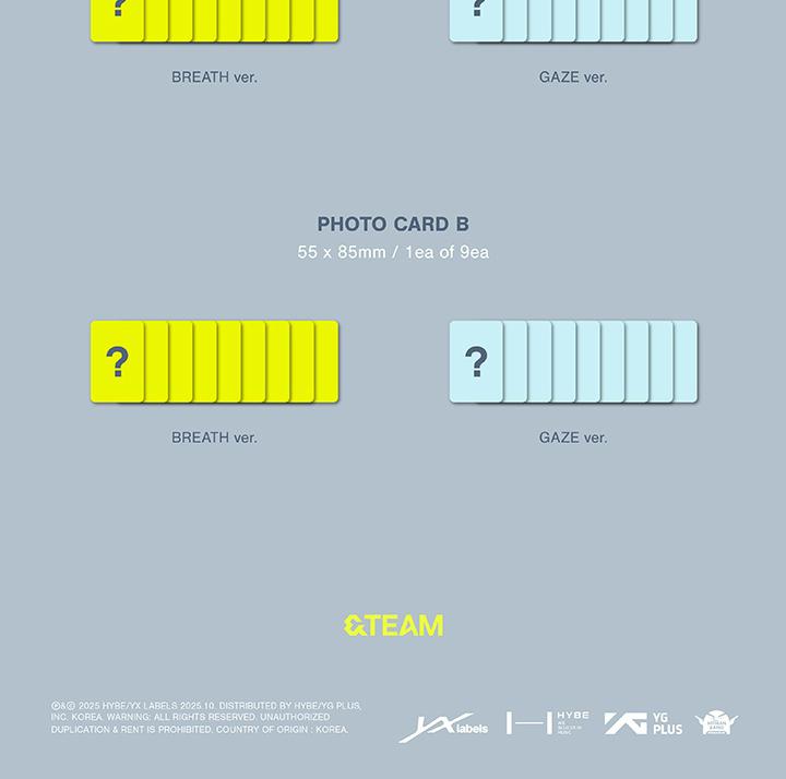 (ATEM / BLICK ver.) &TEAM [Back to Life] KR 1. Mini-Album