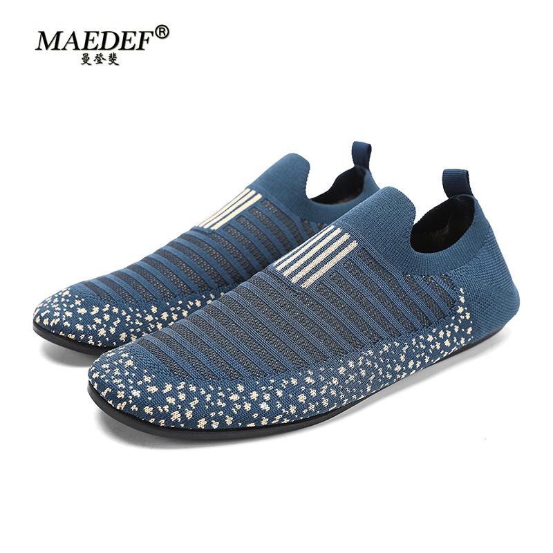 MAEDEF Mens Shoes Comfortable Casual Shoes Men Home Slippers Lightweight Breathable Walking Moccasins Thin Bottom House Shoes