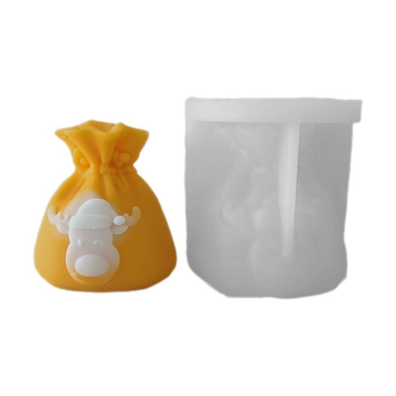 Gift Bag Candle Silicone Mold for Handmade Desktop Decoration Gypsum Epoxy Resin Aroma Candle Mould for Home Decoration