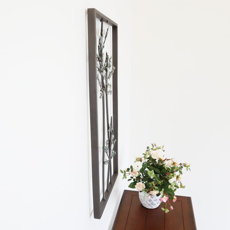 Pannello Decorativo da Parete Kawahata Appeso 31x61cm Legno Decorazione Moderna per la Casa