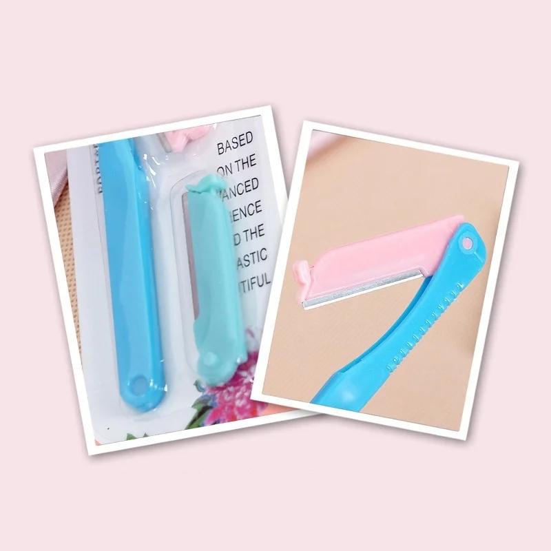1/3PC Eyebrow Trimmer+Replaceable Blade Set Shaper Shaver Blade Knife Eye Brow Trimmer Razor Shaping Eyebrow Makeup Tool