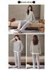 Women's Pure Cotton Pajamas with Chest Pad - Long Sleeve, Plus Size, for Autumn/Winter. Wearable Outdoors, Loose Fit Homewear.