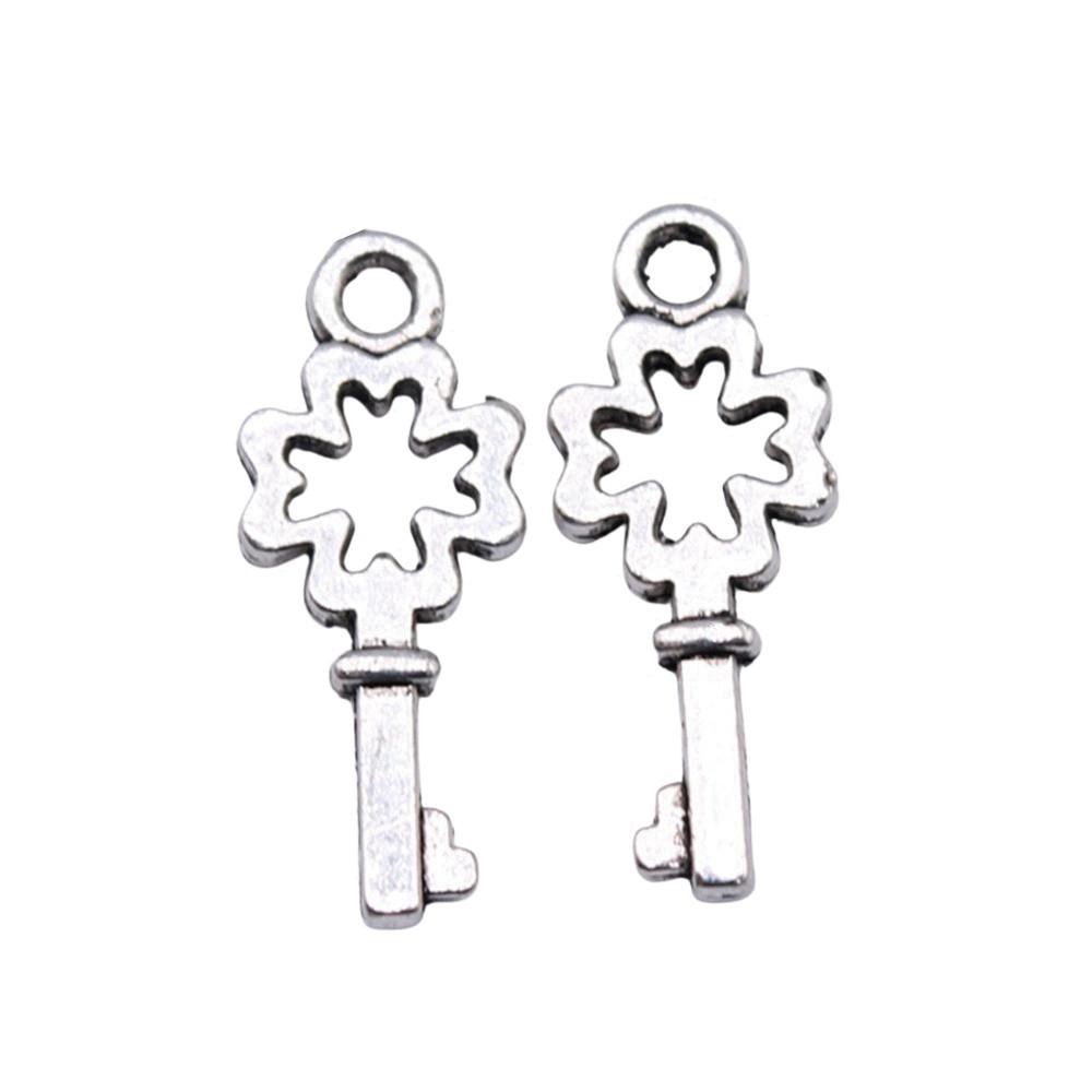 Simple Skeleton Key Charms Multi Color Alloy Pendants For Vintage Themed Jewelry