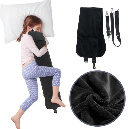 Stuffable Travel Pillow Packable Clothes Fillable Storage Bag Portable Soft Velvet Neck Pillow Case Cover Airplane Travel Essentials