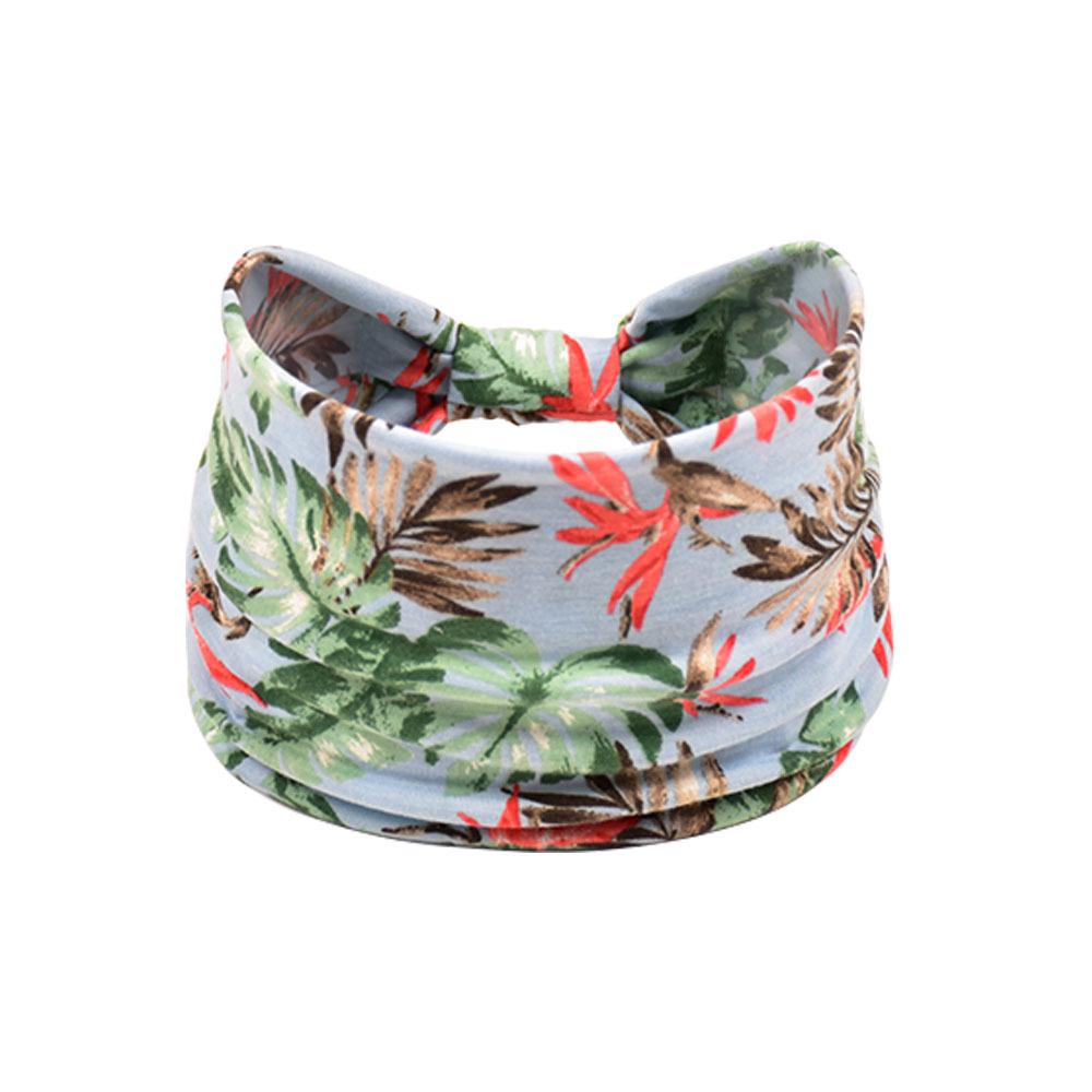 Women's Paisley Sport Yoga Headband - Sweat-Absorbing, Elastic Cotton, Bohemian Style