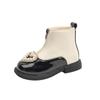 New Girl Boots Fashion Versatile Princess Short Boot Simple Retro Leather Boots Exquisite Stylish Kid Shoes Sweet Ankle Boot