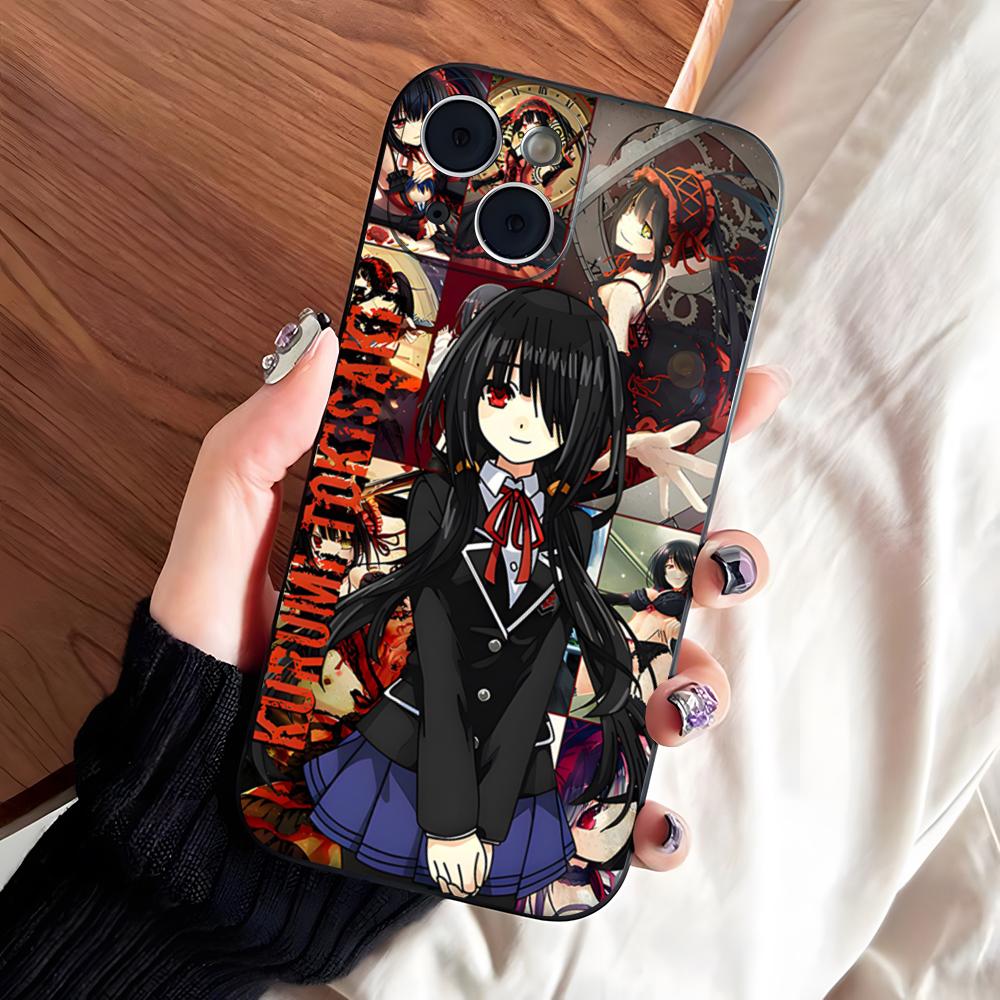 Anime Date A Live Tokisaki Kurumi Cute Phone Case For IPhone 17 Pro Max 16 15 14 Pro Max 13 11 X Xs Xr 8 7Plus Silicone Cover