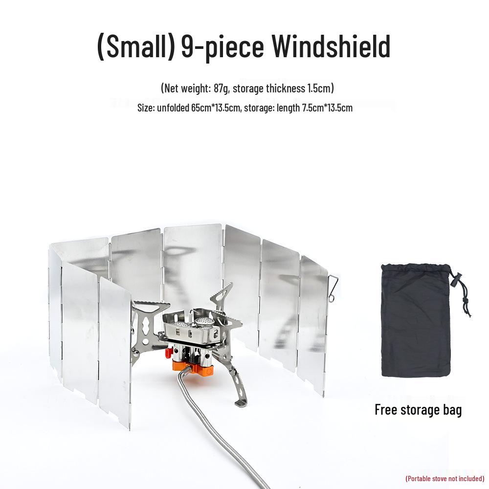 

Походная плита из алюминиевого сплава с ветрозащитой и мини-набором из 9 предметов