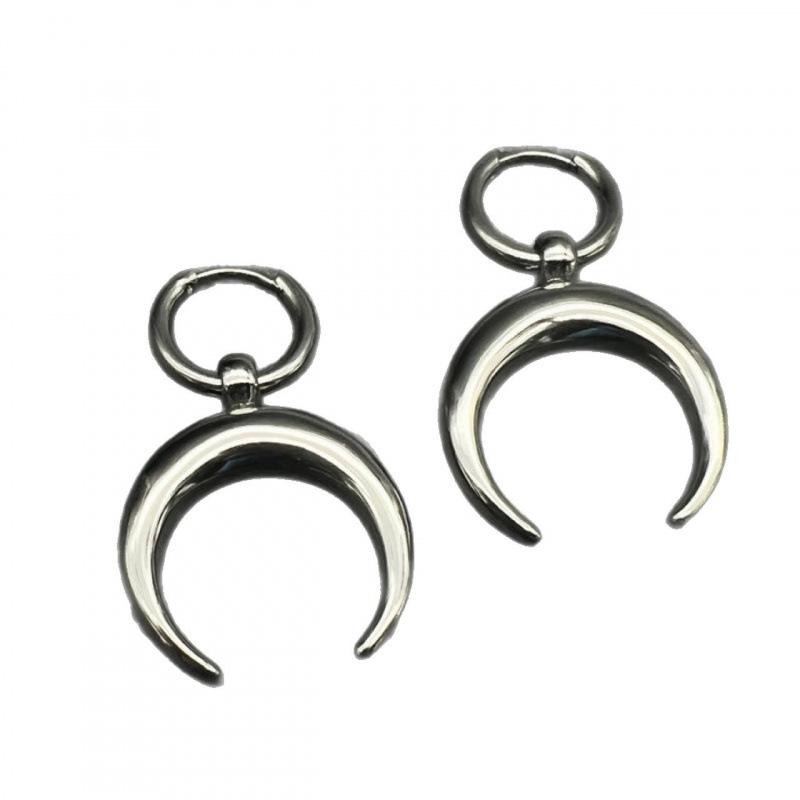 Hip Hop Harajuku Moon Vintage Metal C-Shaped Earrings