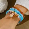 3/8 Stuks Boheemse Schelp Zeester Kralen Armband Set voor Vrouwen Zomer Strand Meerlaagse Gestapelde Parel Armbanden Feest Charme Sieraden
