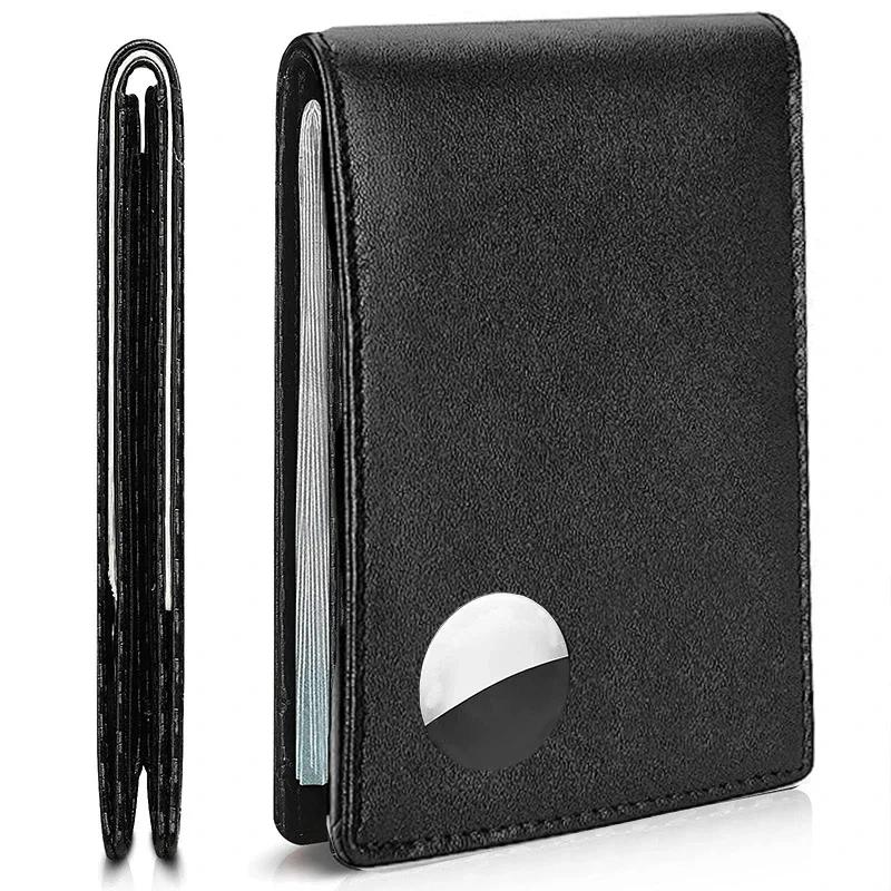 Rfid Airtag Wallets Carbon Fiber Credit Card Holder Bifold Money Bag Id Bank Cardholder Slim Air Tag Wallet for Men Carteiras