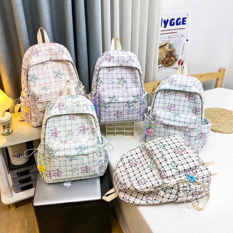 Rucsac usor de mare capacitate Rucsac pentru femei cu imprimeu desenat