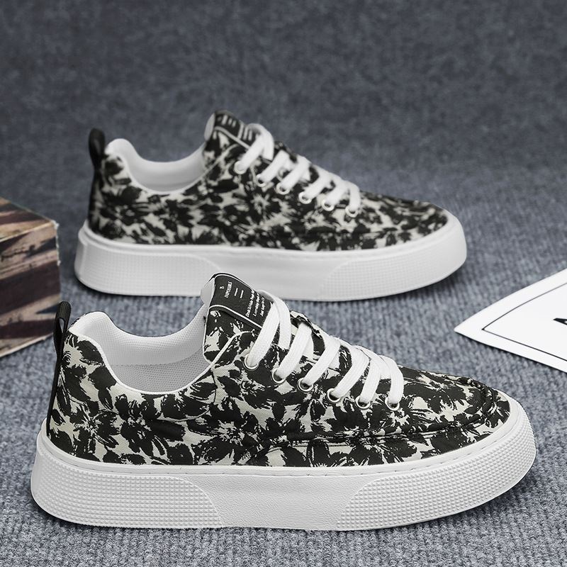 Pánské plátěné boty 2025 jaro nové prodyšné plátěné platformové ležérní internetové celebrity všestranné pánské tkané plátěné boty trendy boty