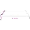 White Table Top 70 x 70 x 2.5 cm Solid Pine Wood Square