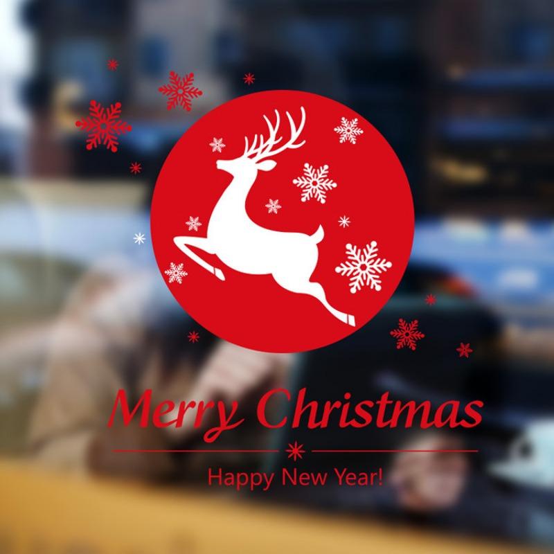 Christmas Decoration Window Stickers, Glass Door Stickers, Creative Store Window Stickers, Christmas Sticker Arrangement