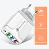 PD33W GaN Multi-Port Fast Charger with QC3.0 & 9V/12V Fast Charging European Standard
