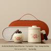 Ru Kiln Ceramic Tea Mug with Lid & Filter - Women's Personal Office Water Cup