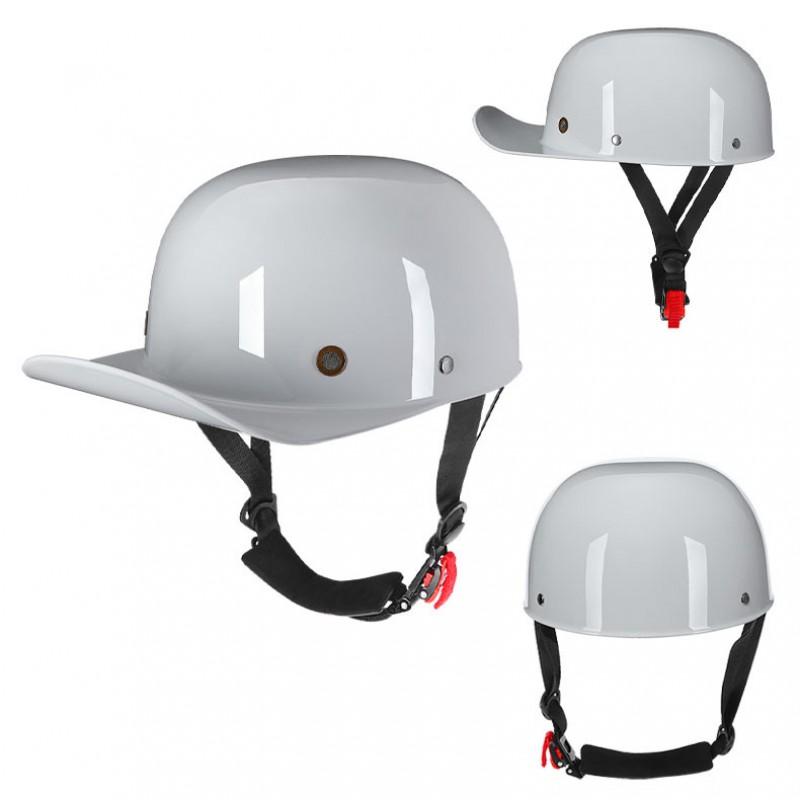 Vintage Gangster Style Snapback Cap Motorcycle Helmet Men Women ABS Material All-Season Riding Head Protection
