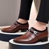 2024 Men's Leather Formal Business Shoes - Korean Style, Large Size, Pointed Toe, Casual Elegance