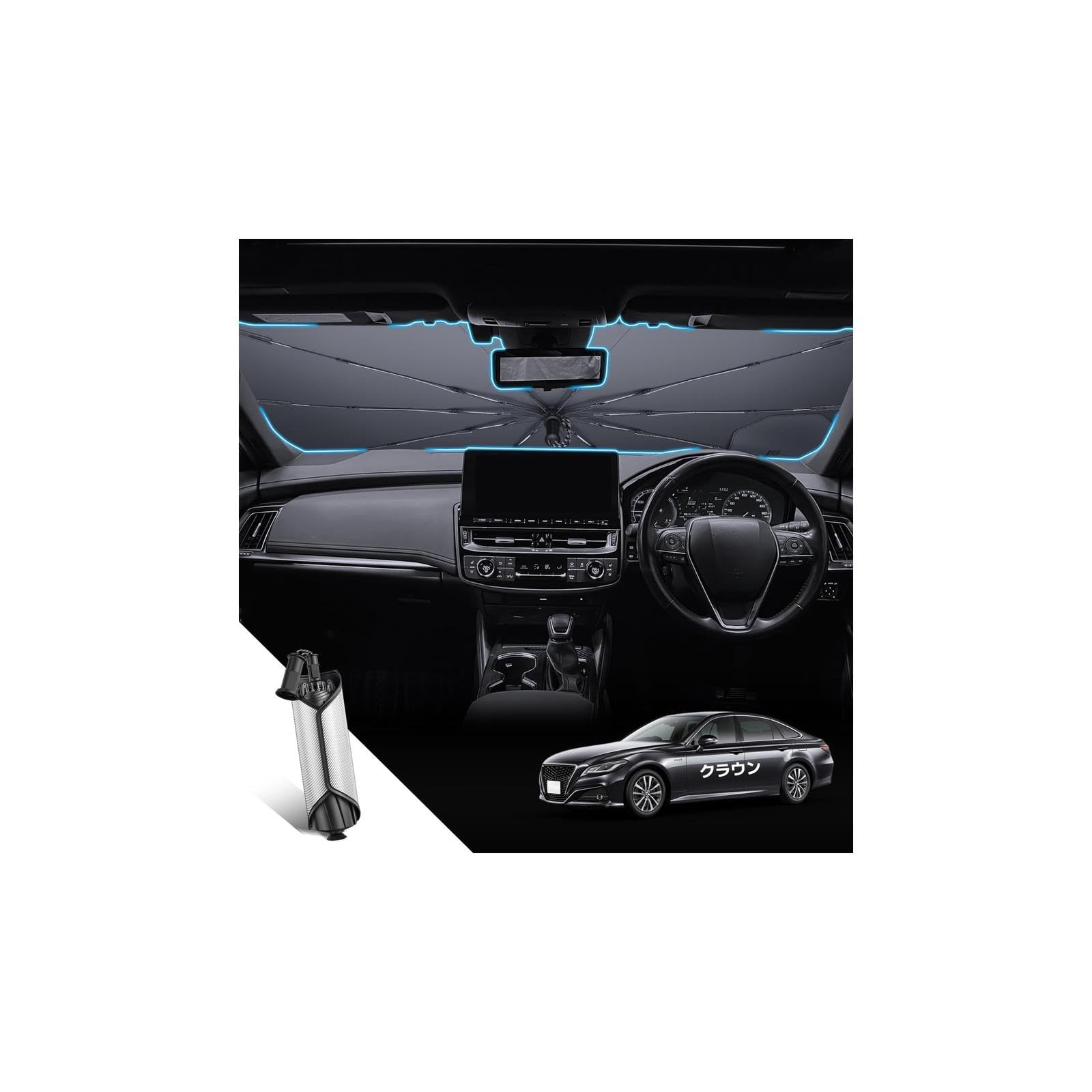 

LANTU Evolution Heatwave Специальный солнцезащитный зонт-тент для Toyota Crown 210 серии 220 серии Тип: Зонт Материал: Ткань Крепление: Присоска Поддержка: Есть Защита салона чёрный