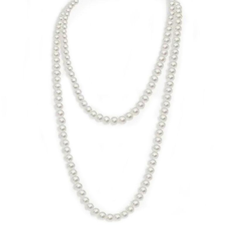 Stylish Simple Pearl Necklace Stylish Multilayer Sweater Chain Collarbone Chain
