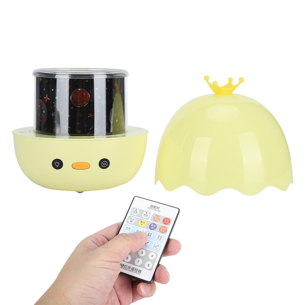 Night Light Projector Multicolor Lamp Mini BT Speaker Remote Control Player Kid Gift Crown Duck