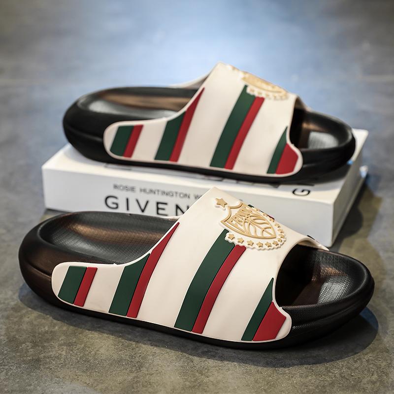 

TUINANLE Летние мужские тапочки Удобные тапочки Повседневная пляжная обувь для мужчин Шлепанцы Шлепанцы с мягкой подошвой EVA 42-43 бежевый