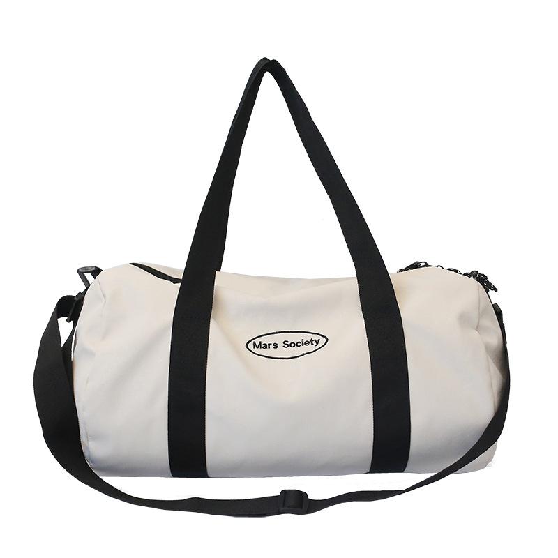 Yoga Fitness Bag Korean Version Large-capacity Cylindrical Shoulder Handbag Outdoor Travel Messenger Bag