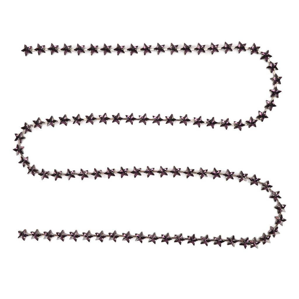 3.28ft Star Rhinestone Trim Chain 0.4in Width   Cuttable Colorfast Sew On Iron Rhinestone Claw Chain for Decoration Sewing