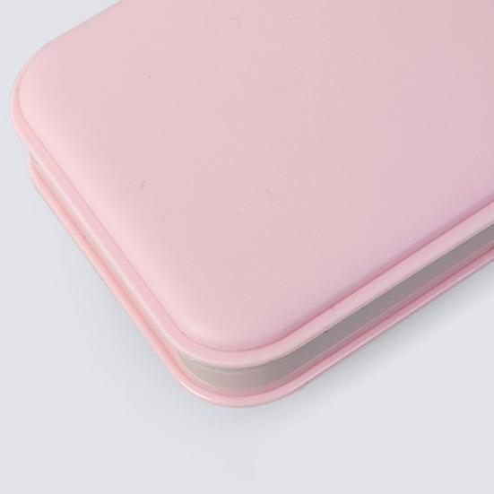 Boîte à fournitures de bureau portable, fine et de grande capacité, couleur macaron, avec compartiments de rangement et coque antichoc. Organisateur de stylos de bureau.