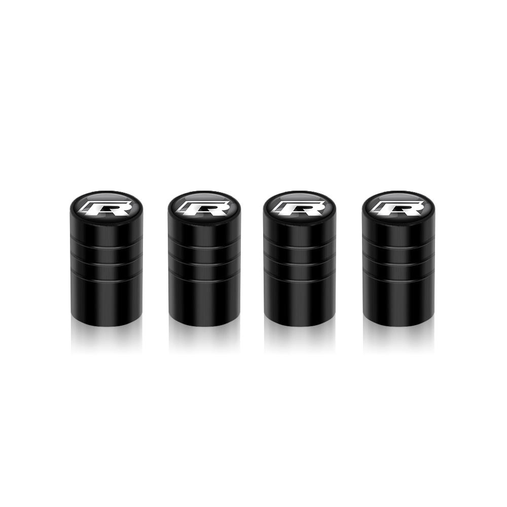 LVAXC1 4Pc Car Metal Wheel Tire Air Valve Dust Caps Accessories For Volkswagen VW Golf 4 5 6 7 Bora MK7 Beetle Touran Tiguan GTI R Line