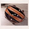 Vintage Chinese Style Shoulder Crossbody Bags for Women Embossing Print Tote Bags Large Capacity Multi-Pocket Soft Handbags