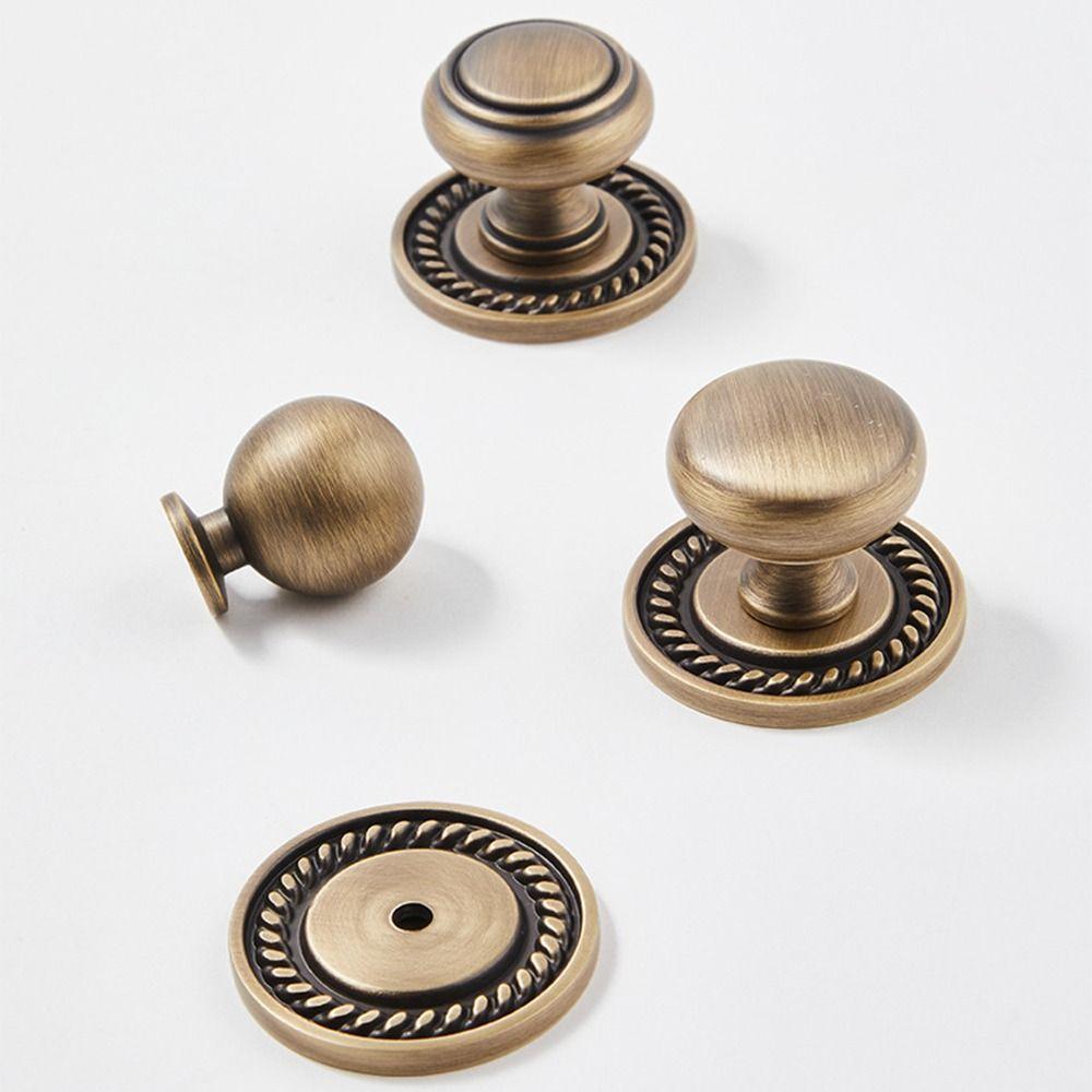 Solid Brass Brass Cabinet Pull Gold Round Cabinet Door Handle Drawer Knob  Wardrobe Door