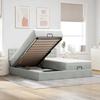 VidaXL Ottoman Bed Frame and Light Grey Mattress 180x200cm Velvet 3312110