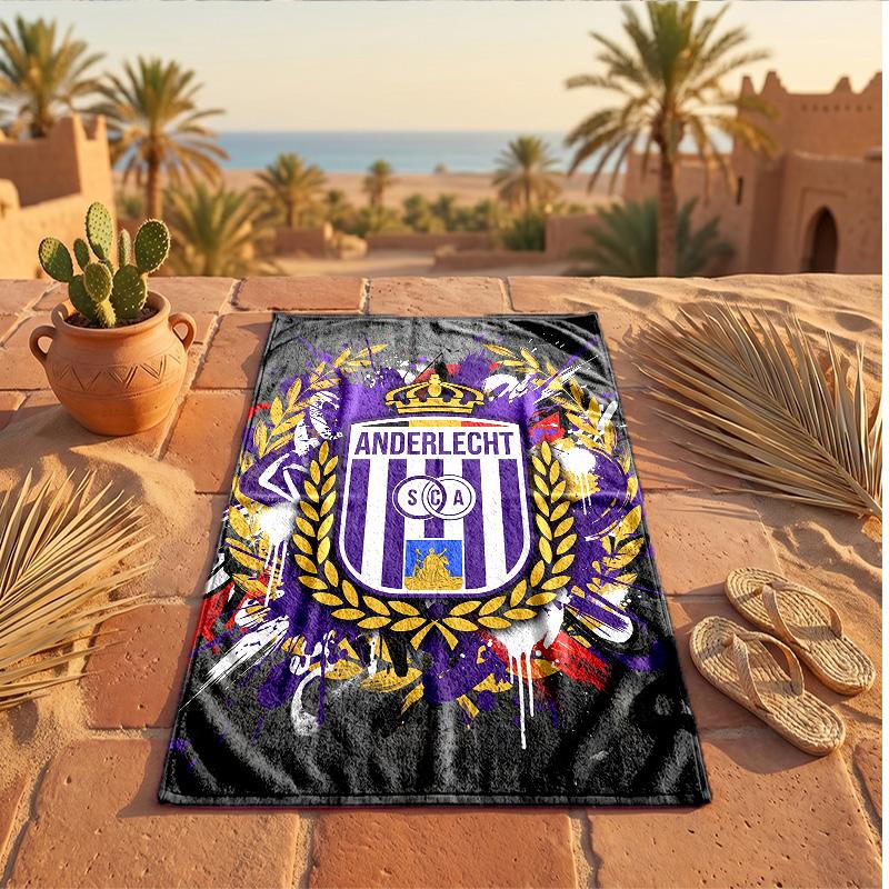 Anderlecht FC Druck Mikrofaser Strandtuch Schnelltrocknend Saugfähig Großes Handtuch für Strand Schwimmen Reisen