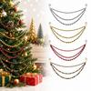 Shiny Finish Christmas Beaded Hanging Christmas Bead Necklace Pendant Holiday Scene Decorating