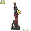 Einzigartige Heimdekoration Handwerk Einfach zu bedienen Schrankdekor Stammesdamenfiguren Kunstharzhandwerk Schreibtischornament Afrikanische Statue