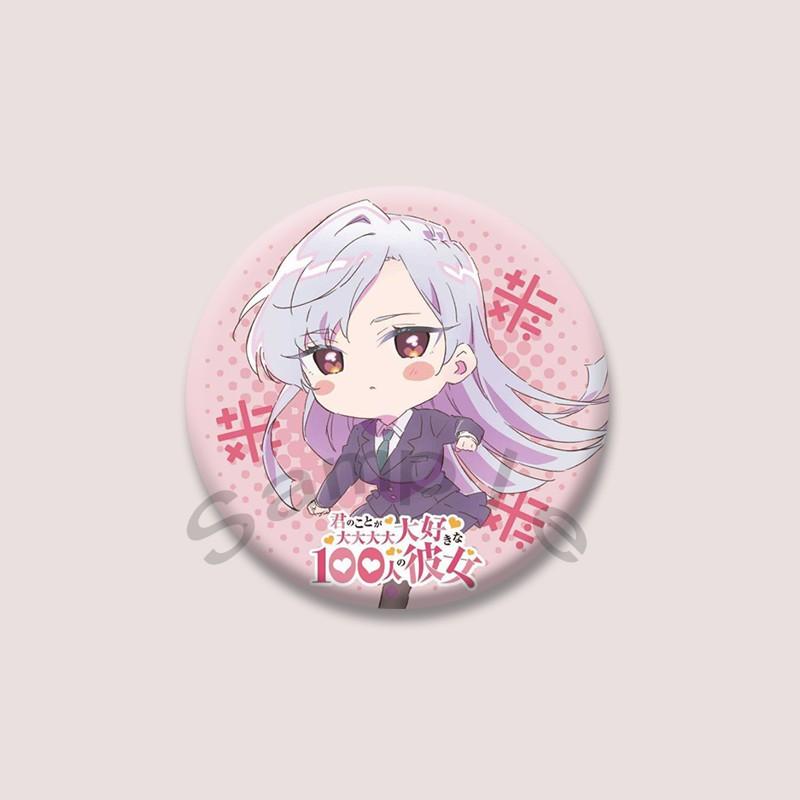 The 100 Girlfriends Who Really Love You Anime Brooches Cartoon Figure Nano Eiai Karane Inda Badges Bag Hat Clothes Button Pins