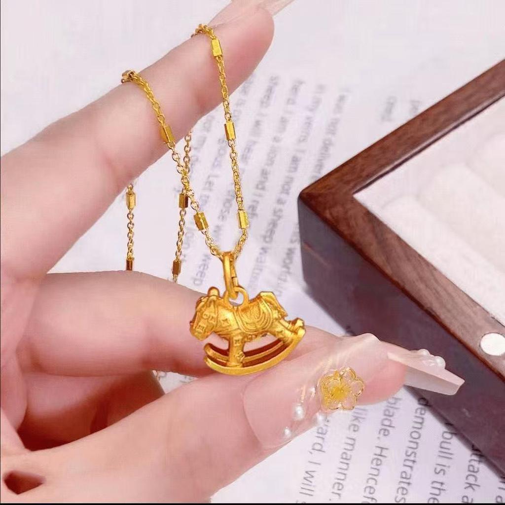 Exquis collier en bronze style chinois pour femme - Pendentif polyvalent et design sur chaîne de clavicule