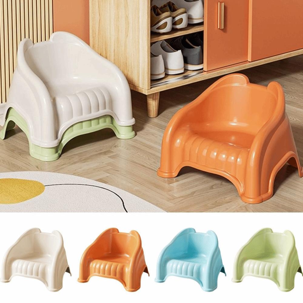 Simple Creative Small Board Stool Comfortable Small Stool with Backrest Living Room