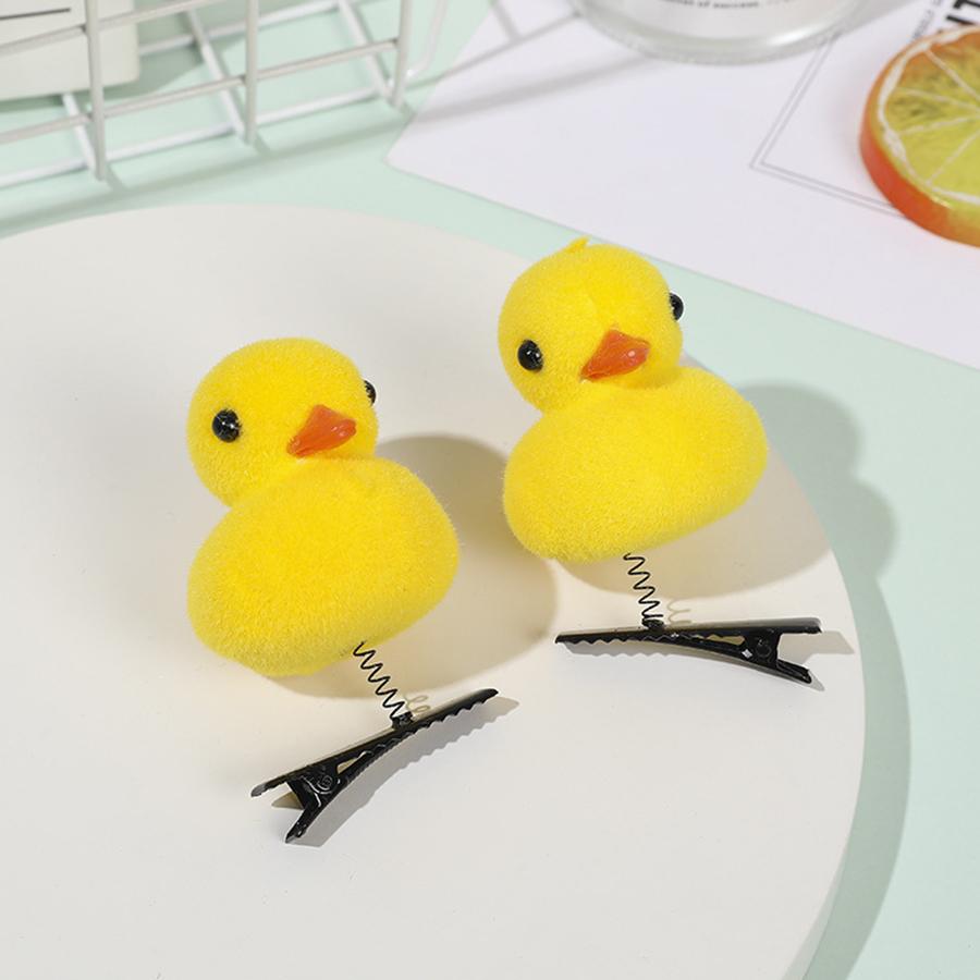 1 szt. Modne spinki do włosów w kształcie żółtej kaczuszki dla kobiet dziewcząt na imprezę akcesoria do włosów